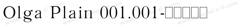Olga Plain 001.001字体转换
